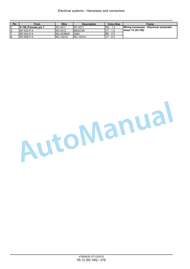 New Holland TS6.110, TS6.110HC, TS6.120, TS6.120HC, TS6.130, T6.140 Tier 4B Final Tractor Service Manual 47955988-3