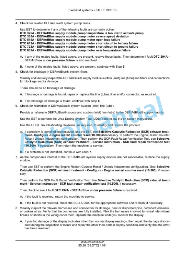 New Holland TS6.110, TS6.110HC, TS6.120, TS6.120HC, TS6.130, T6.140 Tier 4B Final Tractor Service Manual 47955990-3
