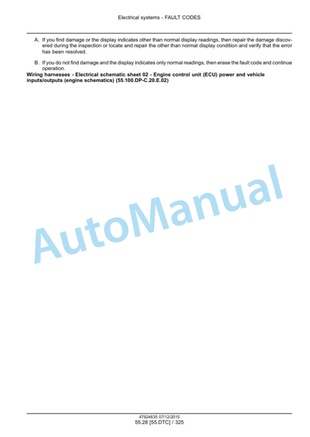 New Holland TS6.110, TS6.110HC, TS6.120, TS6.120HC, TS6.130, T6.140 Tier 4B Final Tractor Service Manual 47955990-5