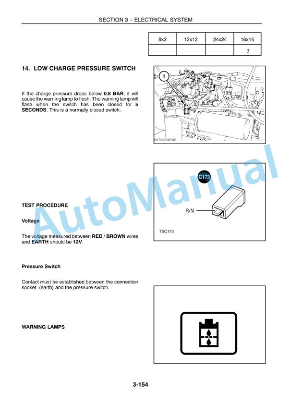 Alternative view of New Holland TS90, TS100, TS110 Repair Manual 86572172