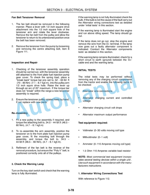 Alternative view of New Holland TS90, TS100, TS110 Repair Manual 86572175