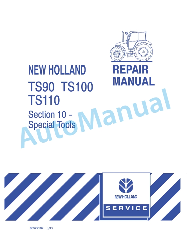 New Holland TS90, TS100, TS110 Repair Manual 86572182