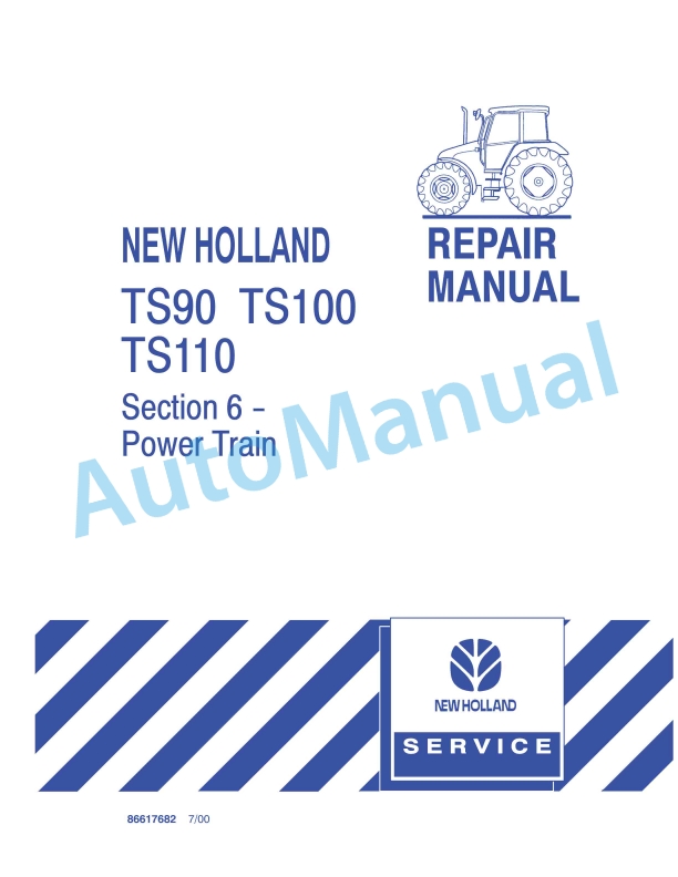 New Holland TS90, TS100, TS110 Repair Manual 86617682