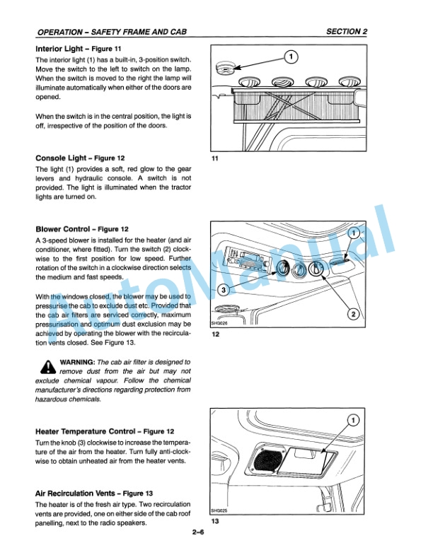 New Holland TS90, TS100, TS110 Synchro Command and ElectroShift Trasmission Operation and Maintenance Manual 86562959-2