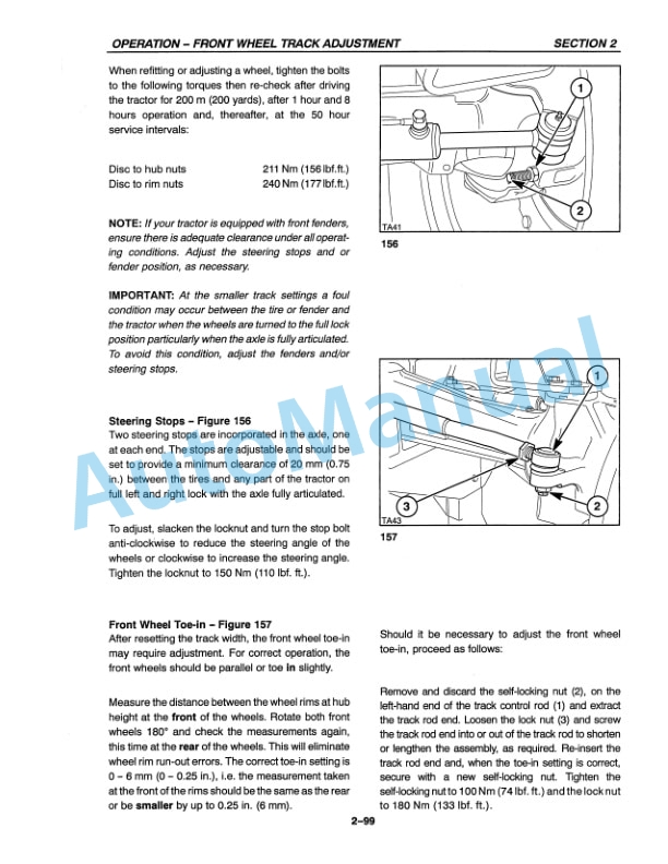 New Holland TS90, TS100, TS110 Synchro Command and ElectroShift Trasmission Operation and Maintenance Manual 86562959-4
