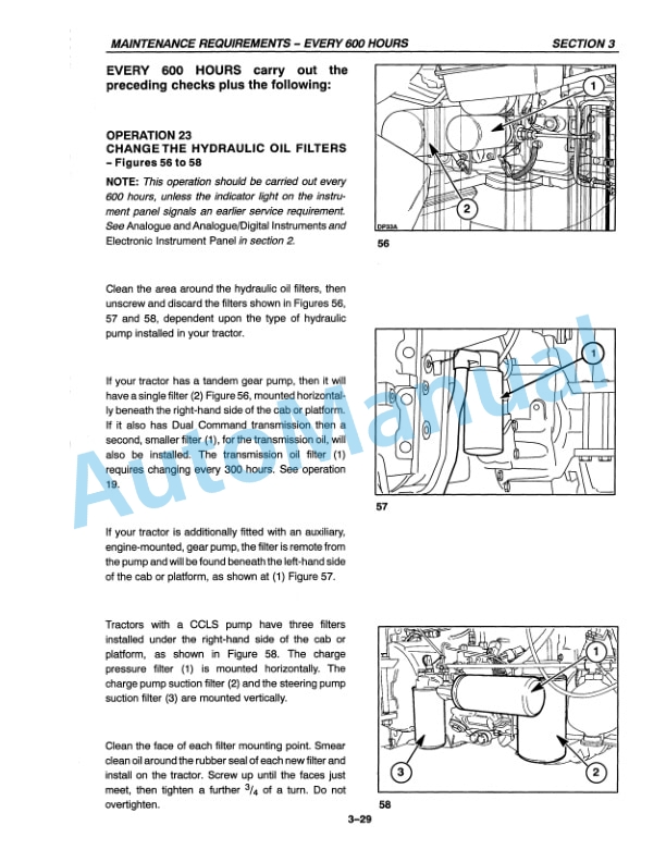 New Holland TS90, TS100, TS110 Synchro Command and ElectroShift Trasmission Operation and Maintenance Manual 86562959-5