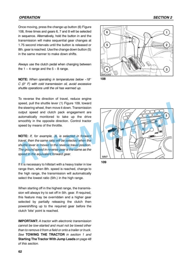 New Holland TS90, TS100, TS110, TS115 Tractor Operation and Maintenance Manual 6045339100-3
