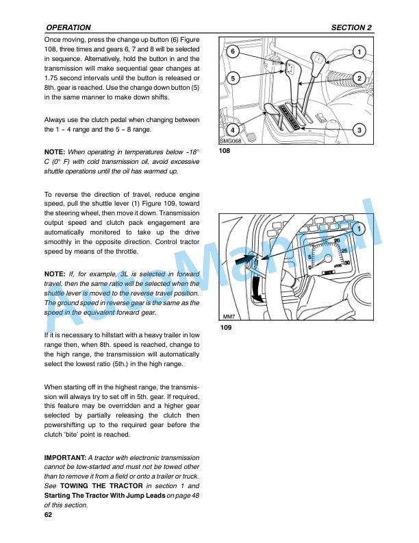 New Holland TS90, TS100, TS110, TS115 Tractor Operation and Maintenance Manual 86630281-3