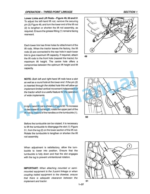 New Holland TS90, TS100, TS110 With EconoShift Trasmission Operation and Maintenance Manual 86562958-3