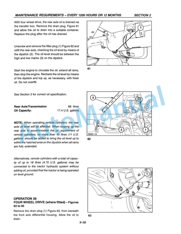New Holland TS90, TS100, TS110 With EconoShift Trasmission Operation and Maintenance Manual 86562958-5