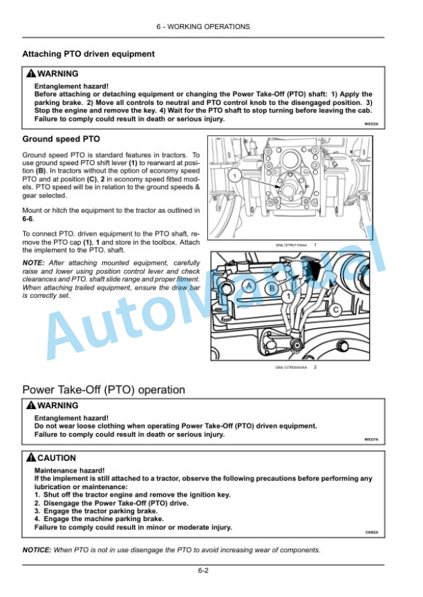 New Holland TT35, TT40, TT45 Tractor Operation and Maintenance Manual 48013327-3
