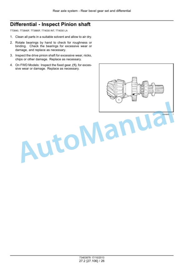 New Holland TT3840, TT3840F, TT4030, TT3880F Tractor Service Manual 73403878-4