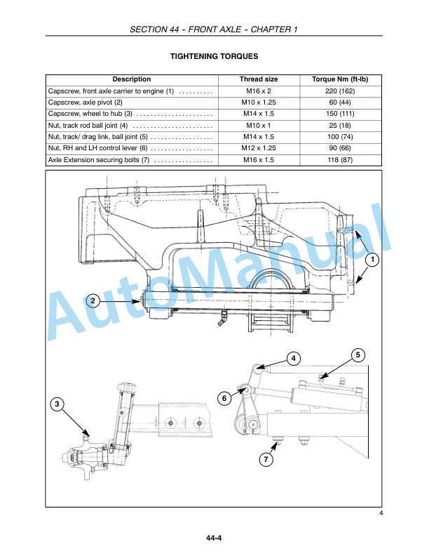 New Holland TT45A, TT50A Tractor Repair Manual 87655300-2