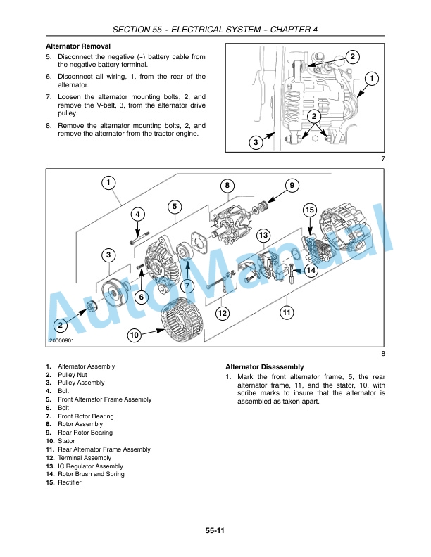 New Holland TT45A, TT50A Tractor Repair Manual 87655300-5