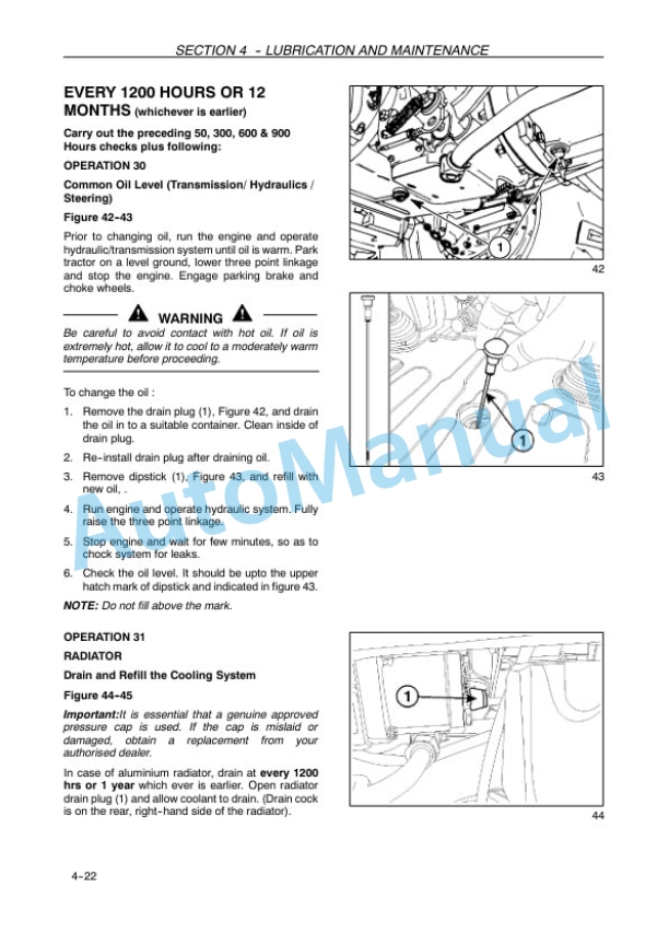 New Holland TT4.75, TT4.65, TT4.55 Tractor Operation and Maintenance Manual 47812450-5