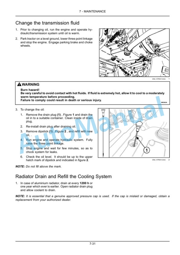 New Holland TT4.80, TT4.90 Tractor Operation and Maintenance Manual 48064894-5