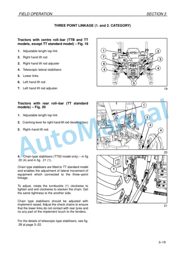 New Holland TT50, TT55, TT65, TT75, TT50B, TT55B, TT65B, TT75B Tractor Operation and Maintenance Manual 84190506-3