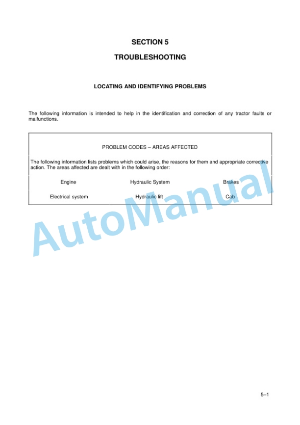 New Holland TT50, TT55, TT65, TT75, TT50B, TT55B, TT65B, TT75B Tractor Operation and Maintenance Manual 84190506-5