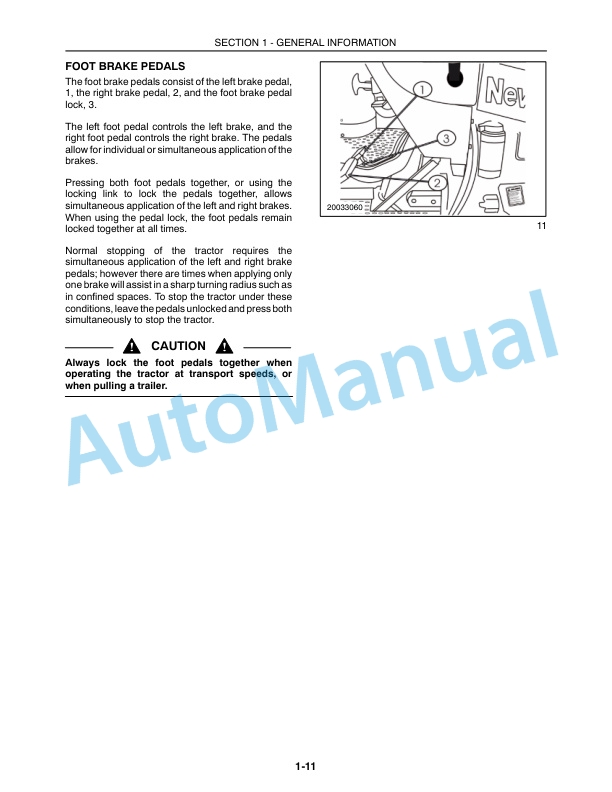 New Holland TT55, TT75 Tractor Operation and Maintenance Manual 87036923-2