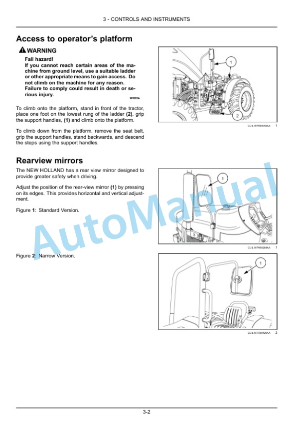 Alternative view of New Holland TT55F, TT65F, TT75F, TT55, TT65, TT75 Tractor Operation and Maintenance Manual 48140374