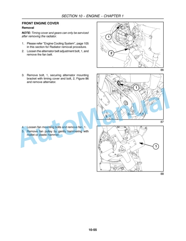 New Holland TT60A, TT75A Tractor Repair Manual 84154802-3