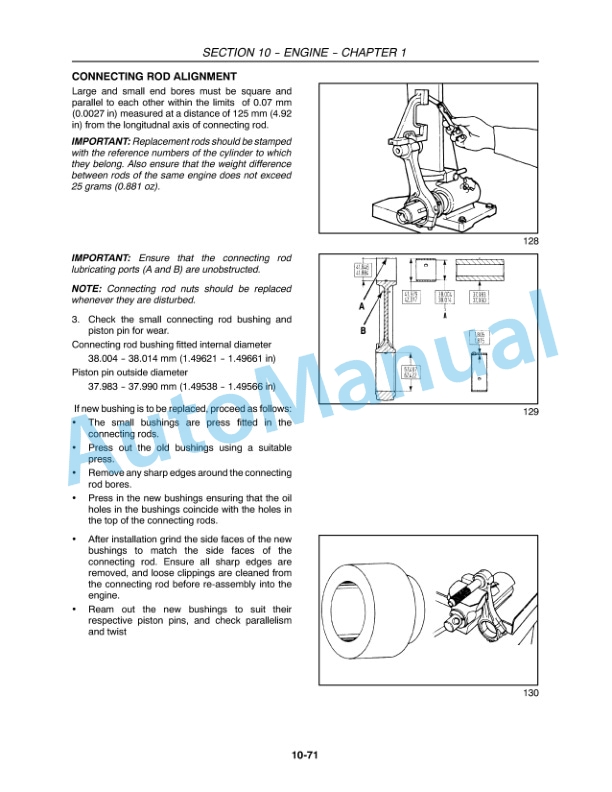 Alternative view of New Holland TT60A, TT75A Tractor Repair Manual 84154805