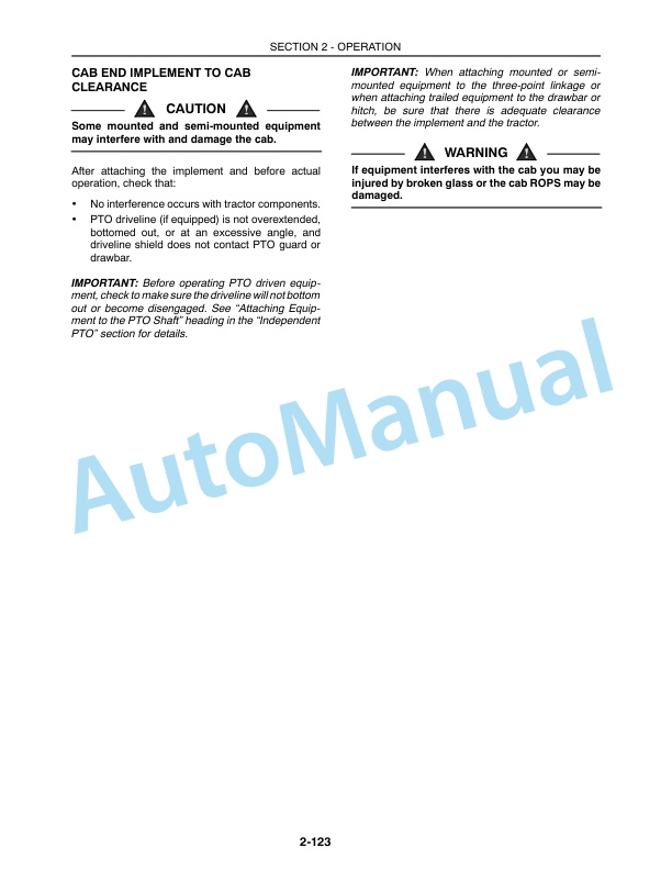 New Holland TV140 Operation and Maintenance Manual 86640630-4