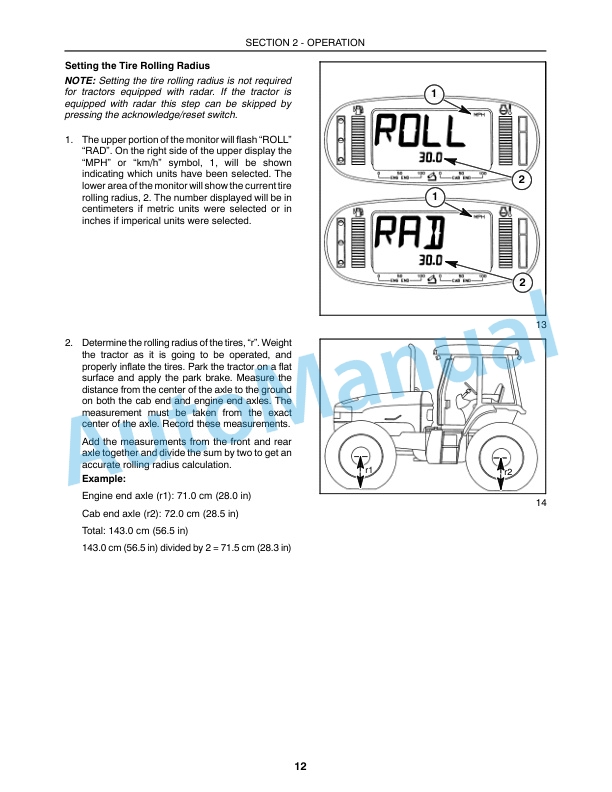 New Holland TV140 Supplement Operation and Maintenance Manual 86636866-3