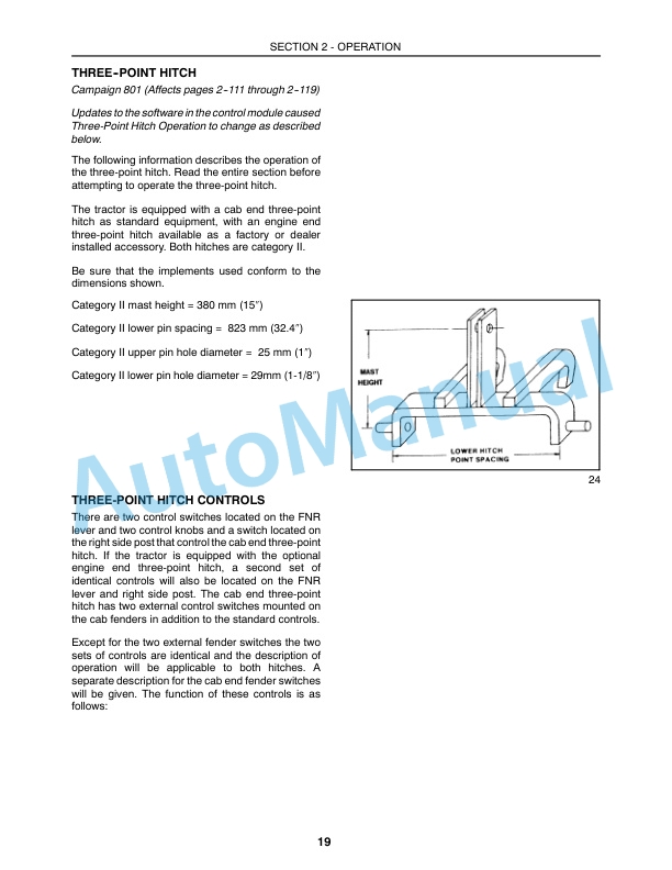 New Holland TV140 Supplement Operation and Maintenance Manual 86636866-4