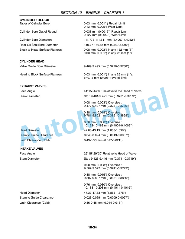 New Holland TV140 Tractor Repair Manual 86705316-2