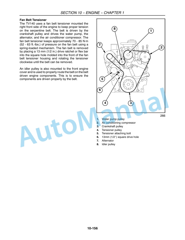 New Holland TV140 Tractor Repair Manual 86705316-4