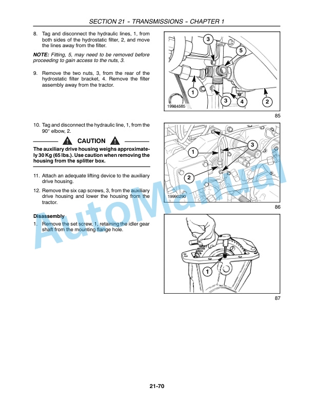 New Holland TV140 Tractor Repair Manual 86705317-2