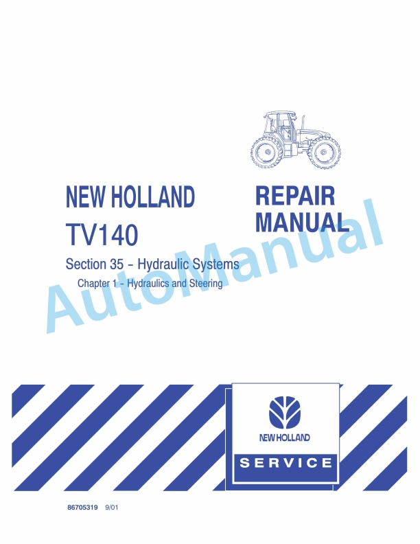New Holland TV140 Tractor Repair Manual 86705319