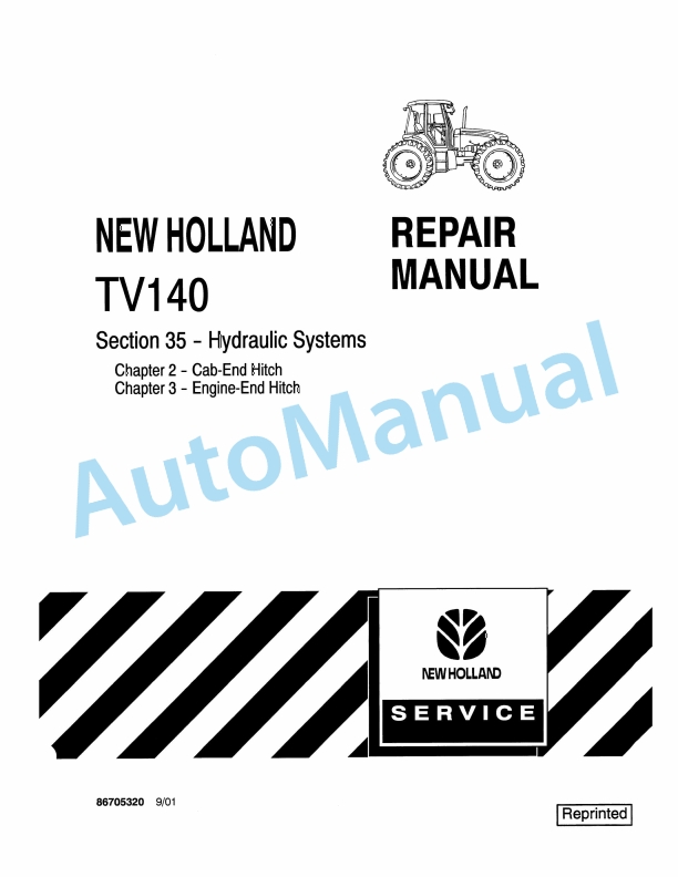 New Holland TV140 Tractor Repair Manual 86705320