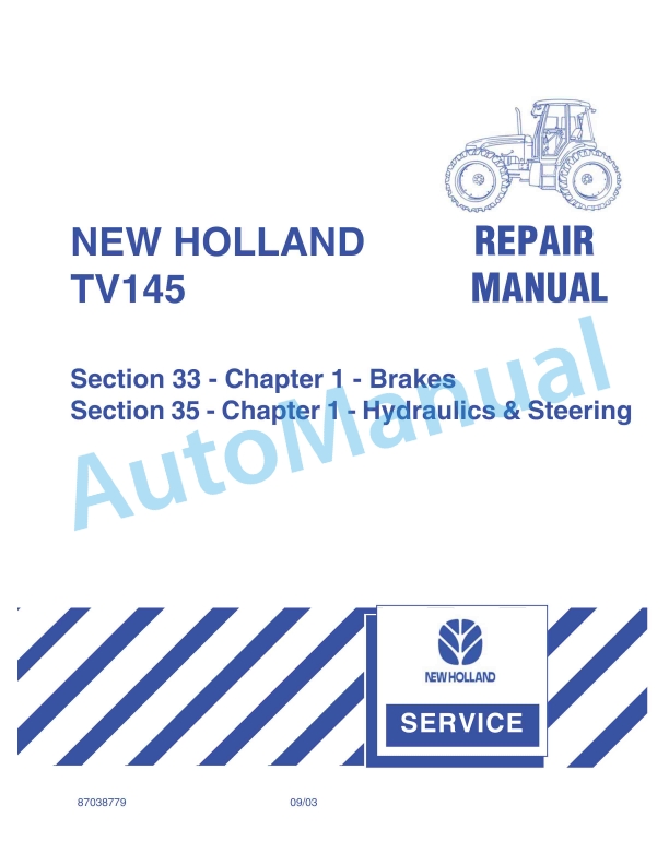New Holland TV145 Tractor Repair Manual 87038779