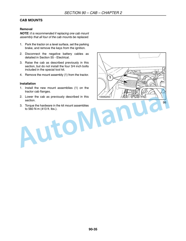 New Holland TV145 Tractor Repair Manual 87038781-3