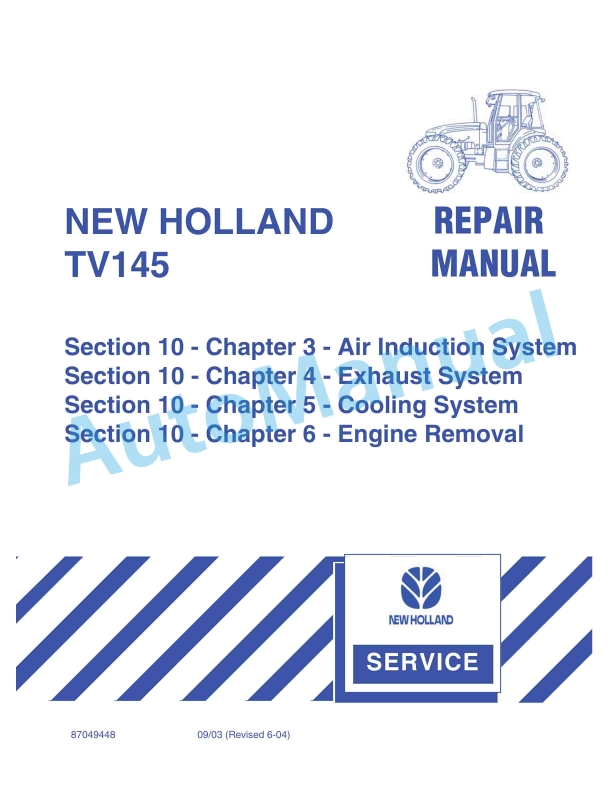 New Holland TV145 Tractor Repair Manual 87049448
