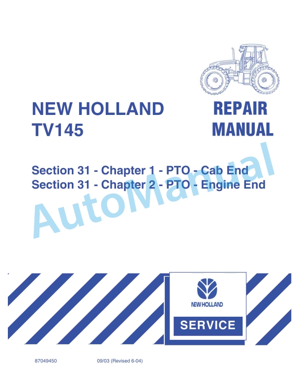 New Holland TV145 Tractor Repair Manual 87049450