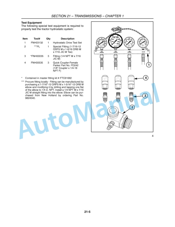 New Holland TV6070 Tractor Repair Manual 84127310-4