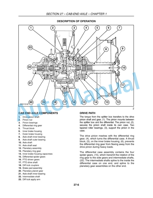 New Holland TV6070 Tractor Repair Manual 84127311-2