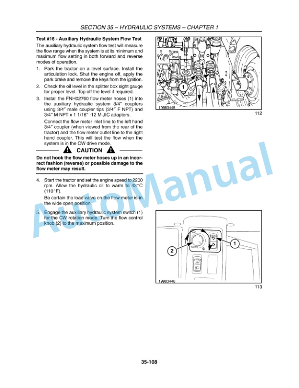 New Holland TV6070 Tractor Repair Manual 84127312-3
