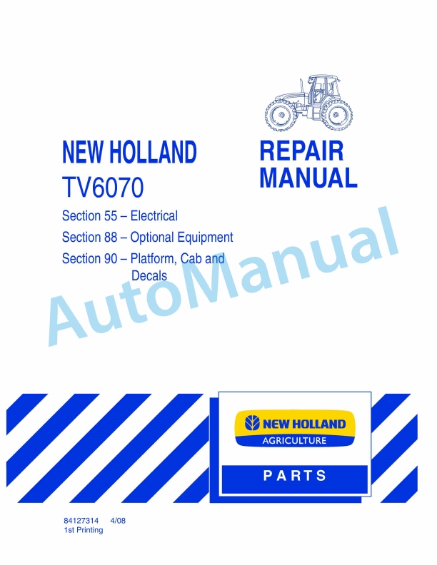New Holland TV6070 Tractor Repair Manual 84127314
