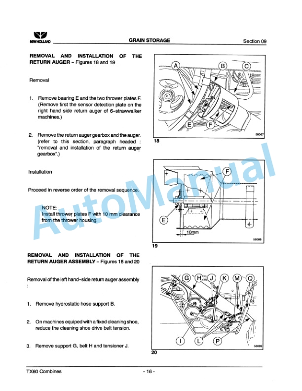 New Holland TX66, TX68 Repair Manual 86603390-2