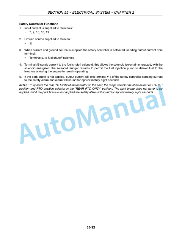 New Holland TZ18DA, TZ22DA, TZ24DA, TZ25DA Tractor Repair Manual 87350103-3