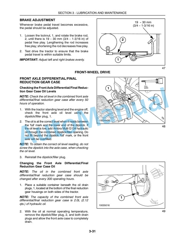 New Holland TZ18DA, TZ22DA, TZ25DA, 54CMS, 60CMS Tractor Operation and Maintenance Manual 87544689-4