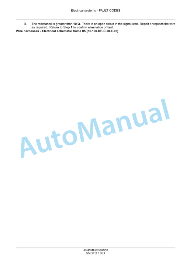 New Holland U80C Electrical System Service Manual 47447776-4