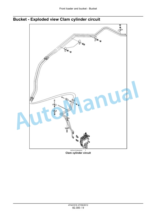 New Holland U80C Front Loader and Bucket Service Manual 47447777-3