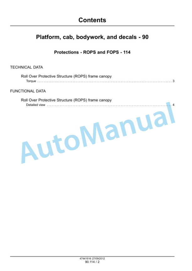 New Holland U80C Front Loader and Bucket Service Manual 47447777-5