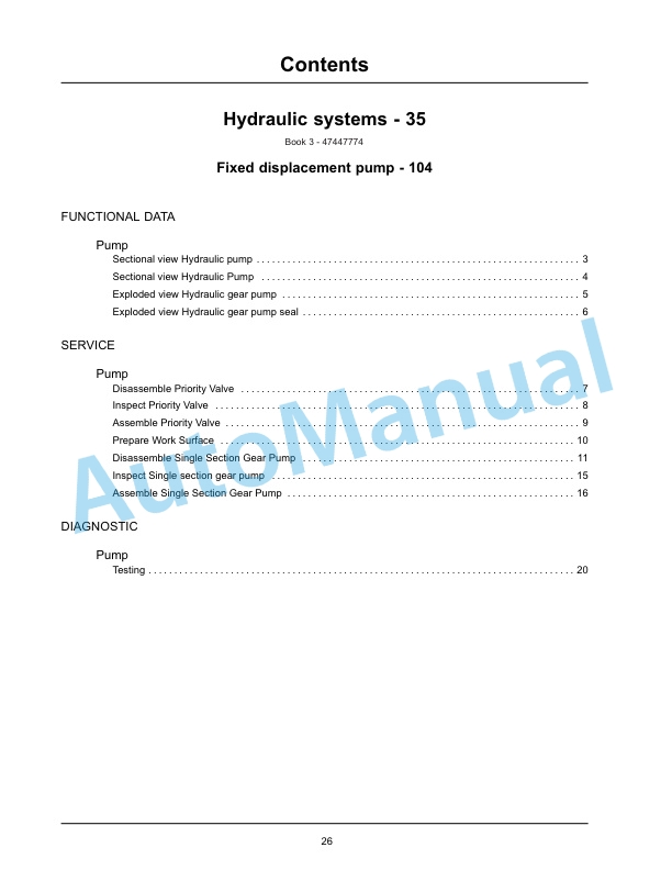 New Holland U80C Tier 4 Tractor Loader Service Manual 47447778-3