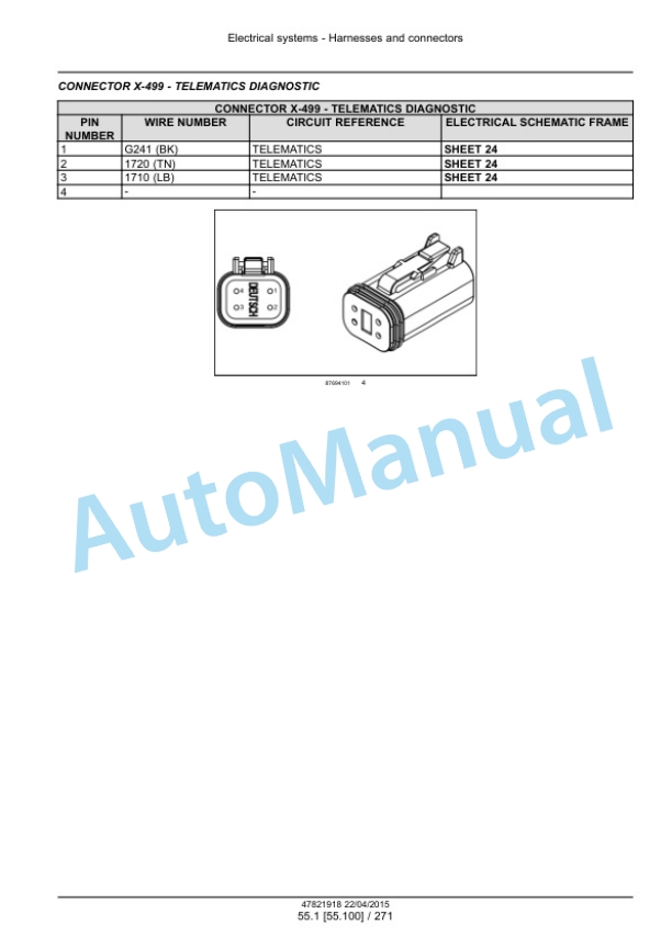 New Holland U80C Tier 4B Final Tractor Loader Service Manual 47881793-4